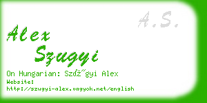 alex szugyi business card